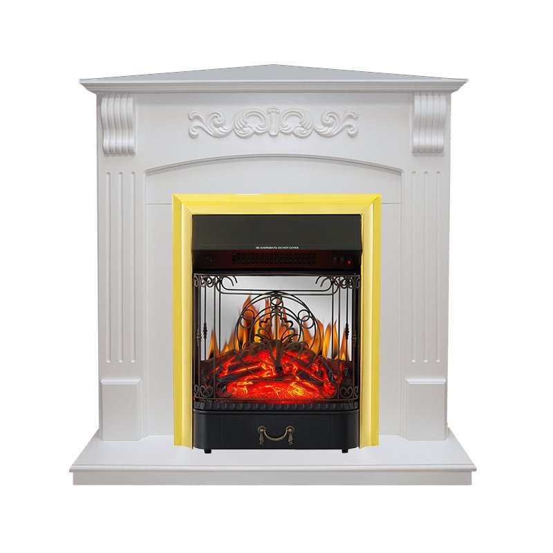 Каминокомплект Royal Flame Sorrento угловой c очагом Majestic FX M Brass