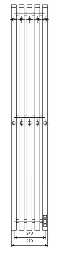 Электрический полотенцесушитель Primoclima Sol Q E White 120*24 5